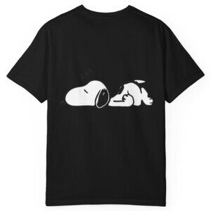 Black Snoopy Sleeping T-shirt